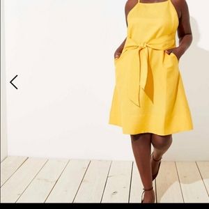 NWT - Loft tie waist halter - golden rod